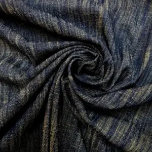 Denim Fabric Distressed Cross Hatch 220gsm Taupe Black