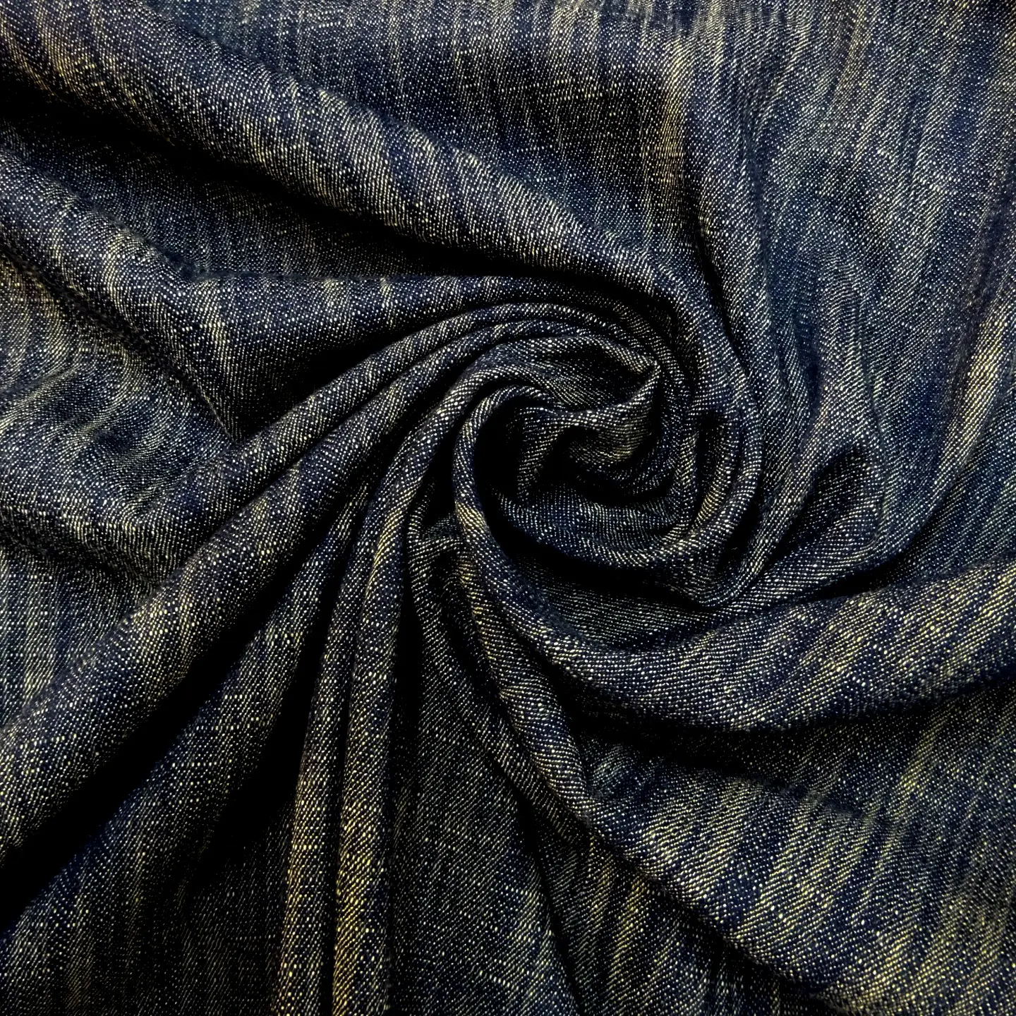 Denim Fabric Distressed Sawdust 220gsm Taupe Black