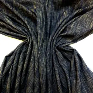 Denim Fabric Distressed Sawdust 220gsm Taupe Black