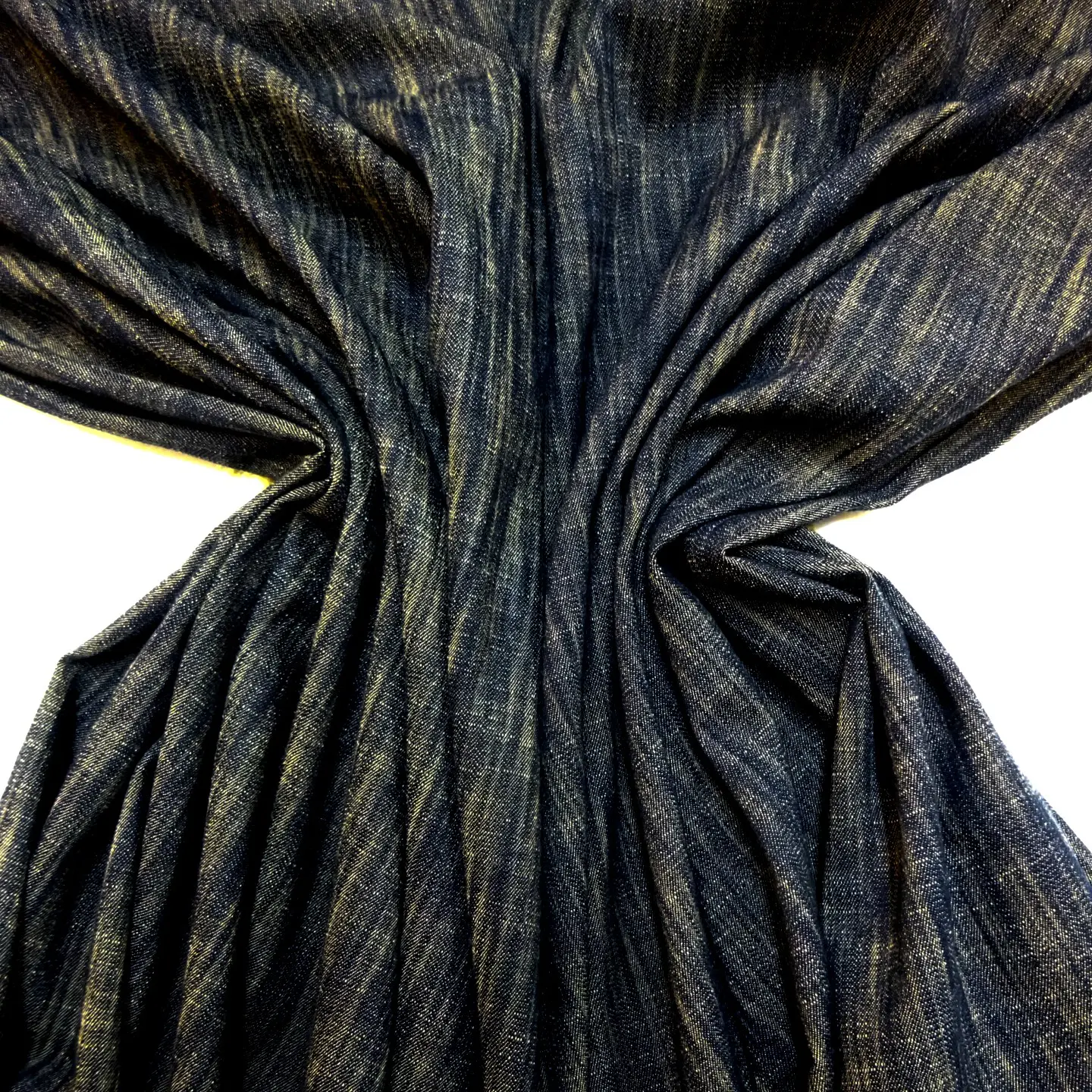 Denim Fabric Distressed Sawdust 220gsm Taupe Black