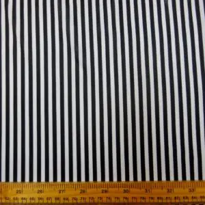 Lycra Fabric Candy Stripe Black White