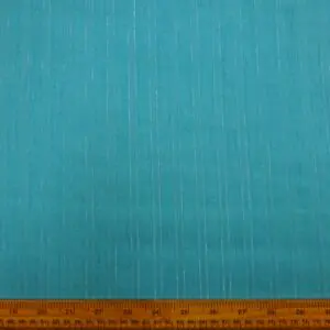 Cotton Fabric Simple Cotton With Silver Lurex Stripe Turquoise