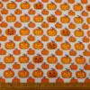 Halloween Polyester Cotton Fabric Punky Pumpkins White