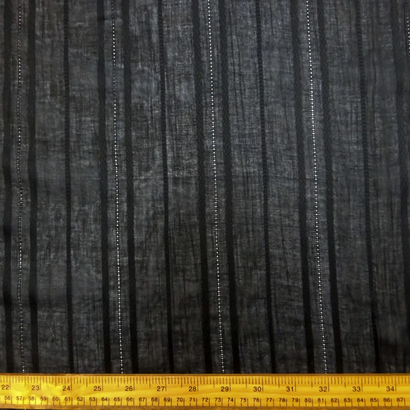Cotton Fabric Lawn Twisted Chain Black