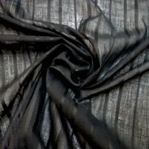 Cotton Fabric Lawn Twisted Chain Black