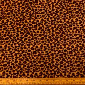Polar Fleece Fabric Leopard Brown Rust