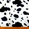 Faux Fur Skin Fabric Yee Ha White Black