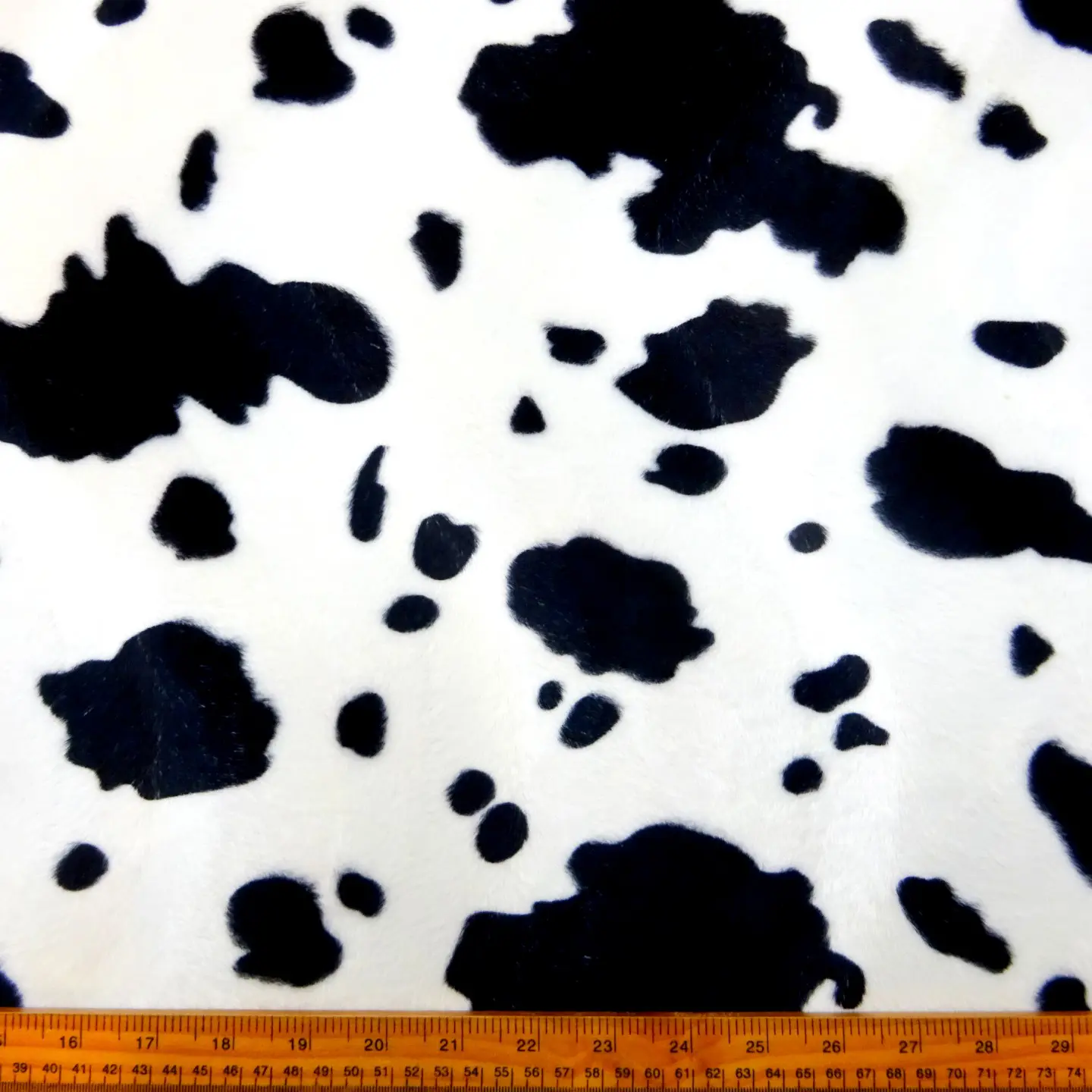 Faux Fur Skin Fabric Yee Ha White Black
