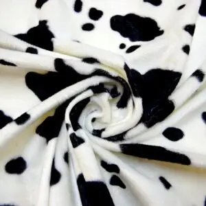 Faux Fur Skin Fabric Yee Ha White Black