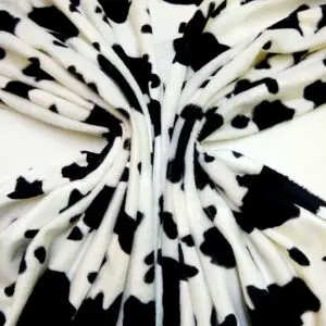 Faux Fur Skin Fabric Yee Ha White Black