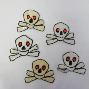 Skull & Crossbones Sequin Sew On Motif