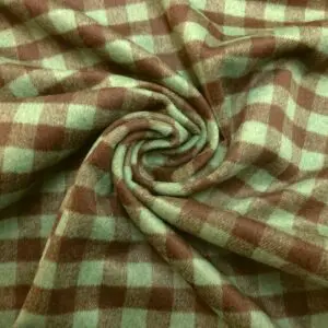 Jacketing Fabric Gladstone Checks Brown Sage