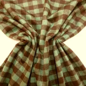 Jacketing Fabric Gladstone Checks Brown Sage