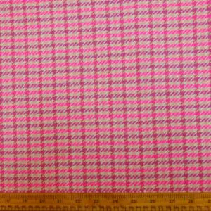 Jacketing Fabric Funky Dog Tooth 60's Vibe Pink Purple Beige