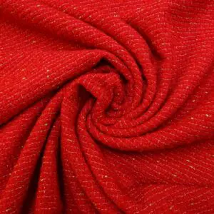 Suiting Fabric Bouclé Wool Mix Faux Balenciaga Red