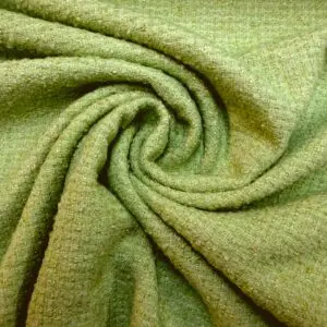 Suiting Fabric Bouclé Wool Mix Faux Balenciaga Turnip Green