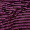 Jersey Fabric Gathered Stripes Silly Frilly Purple Black