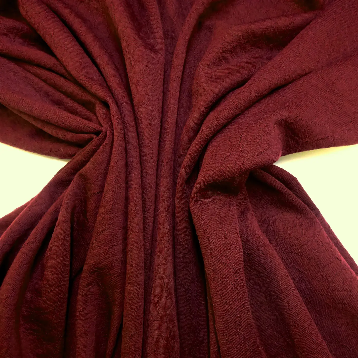 Jersey Fabric 3D Knit Hot Muddle Ruby Wine