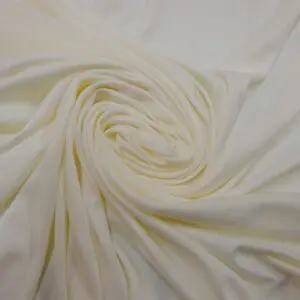 Jersey Fabric Polyester Silky Plain Ivory