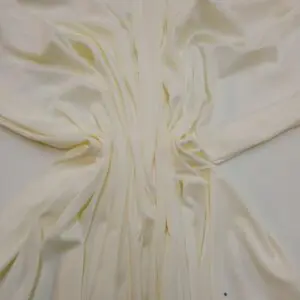 Jersey Fabric Polyester Silky Plain Ivory