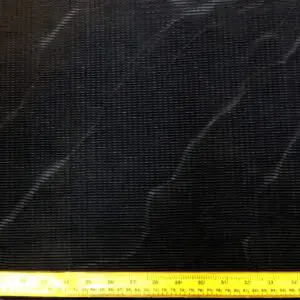 Plissé Jersey Fabric Riblets Shiny Black