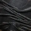 Plissé Jersey Fabric Riblets Shiny Black