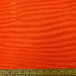 Plissé Jersey Fabric Riblets Shiny Orange