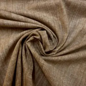 Linen Mix Fabric Suiting Natural Coffee Beige Cream