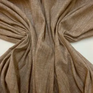Linen Mix Fabric Suiting Natural Coffee Beige Cream