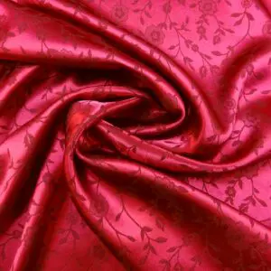 Satin Fabric Saucy Sally Rose Wine