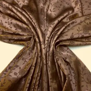 Satin Fabric Saucy Sally Rose Bronze