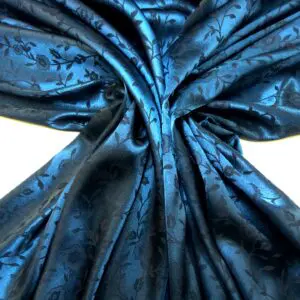 Satin Fabric Saucy Sally Rose Navy