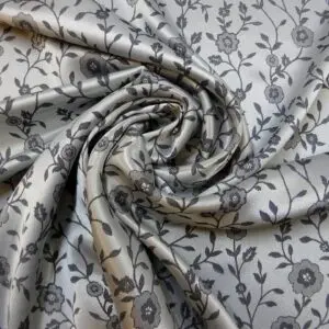 Satin Fabric Saucy Sally Rose Grey