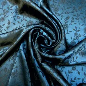 Satin Fabric Saucy Sally Rose Navy