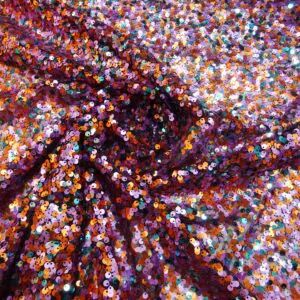 Sequin Fabric On Net Jiggly Wiggly Rio Carnival