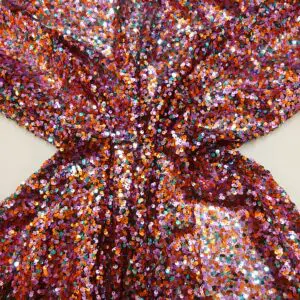 Sequin Fabric On Net Jiggly Wiggly Rio Carnival