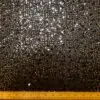 Sequin Fabric On Silky Jersey Tinkling Golden Rain Black Gold