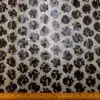 Sequin Fabric On Black Netting Whirl Black Gold
