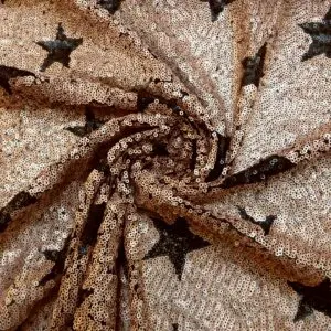 Sequin Fabric On Black Netting Soda Pop Star Pink
