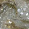 Sequin Fabric Clear Drop Sequins On Lurex Silver