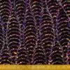 Sequin Fabric Velour Chain Waves Black Multi