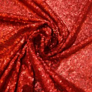 Sequin Fabric Matt Seductive Sorcery Red
