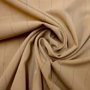 Suiting Fabric 4cm Wide Stripe Beige With Black