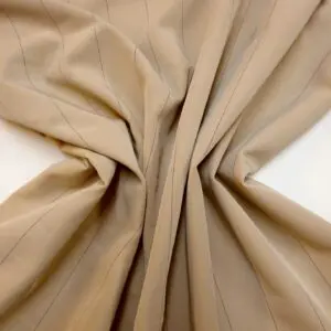 Suiting Fabric 4cm Wide Stripe Beige With Black