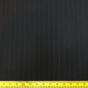 Suiting Fabric 2cm Wide Stripe Sharp Look Black Cerise