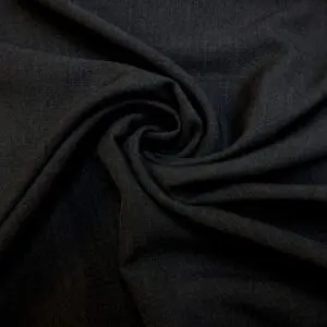 Suiting Fabric Faux Linen Electric Weave Black