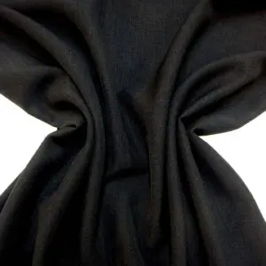 Suiting Fabric Faux Linen Electric Weave Black