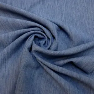 Suiting Fabric Faux Linen Electric Weave Saxe Denim Blue
