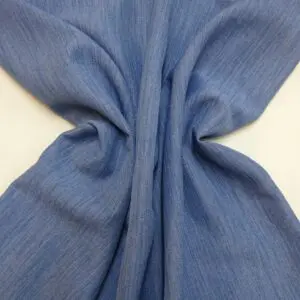 Suiting Fabric Faux Linen Electric Weave Saxe Denim Blue