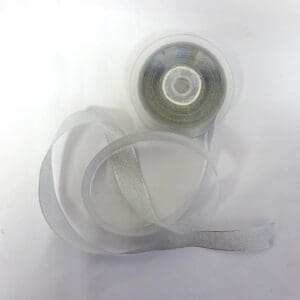 Metallic Lamé Ribbon 25mm Silver